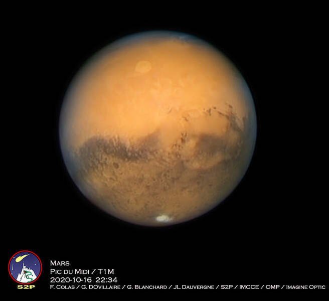 Mars with adaptive optics